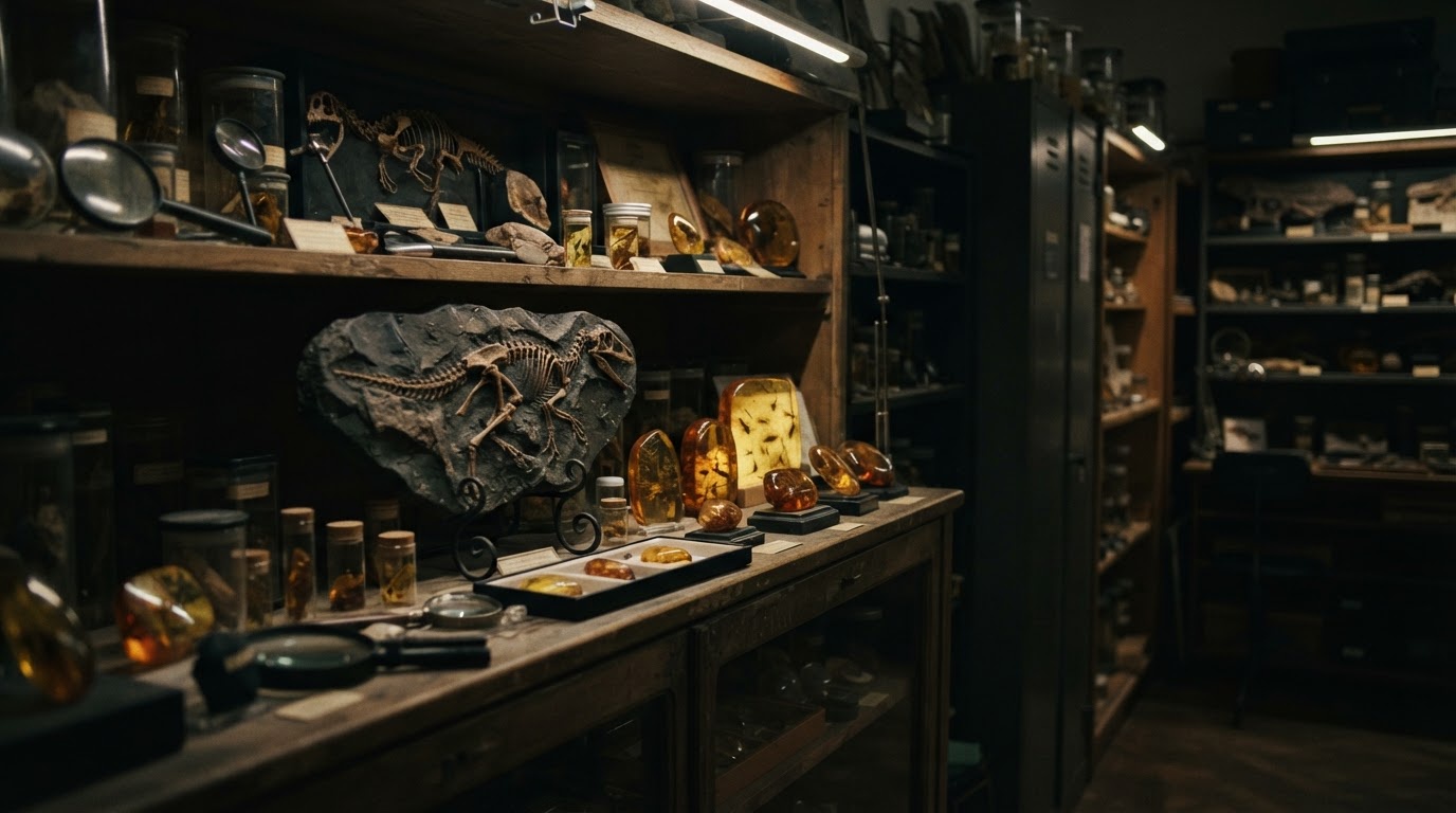 Rare fossils in museum archive